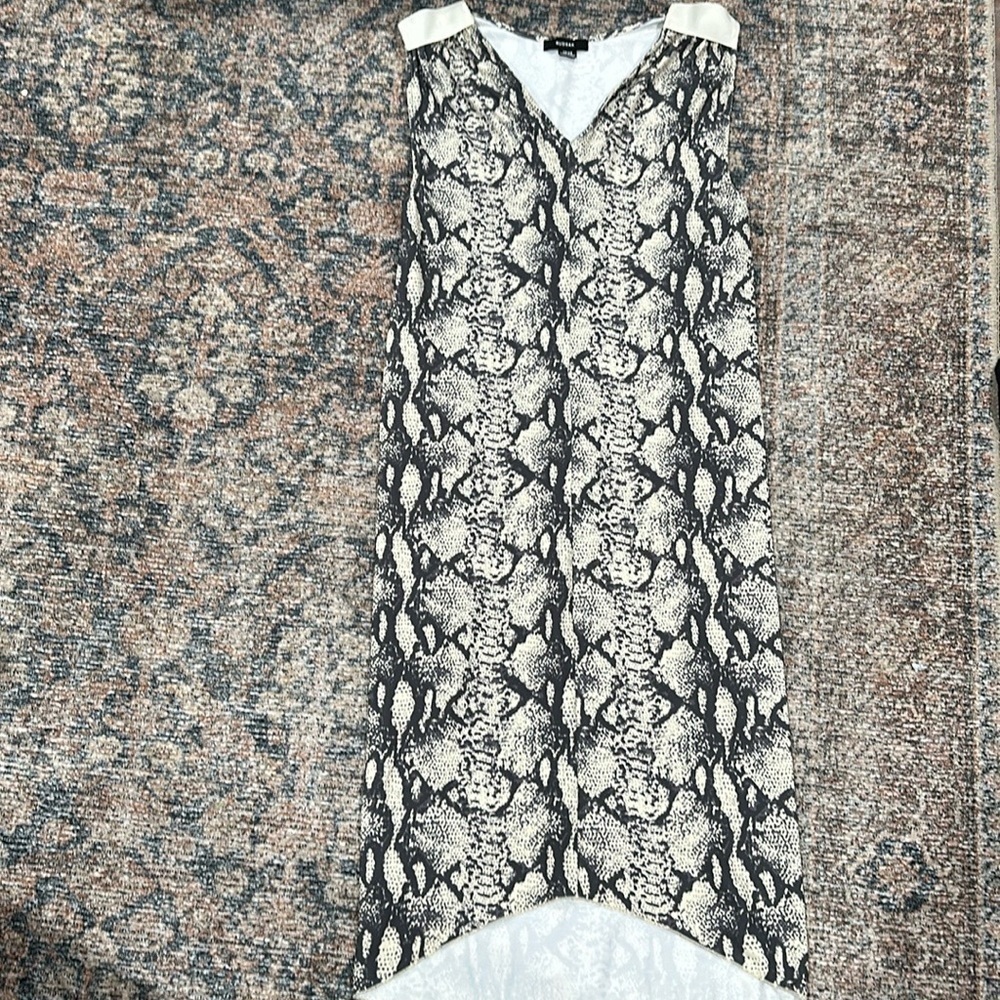 Rudsak snake print midi high low dress